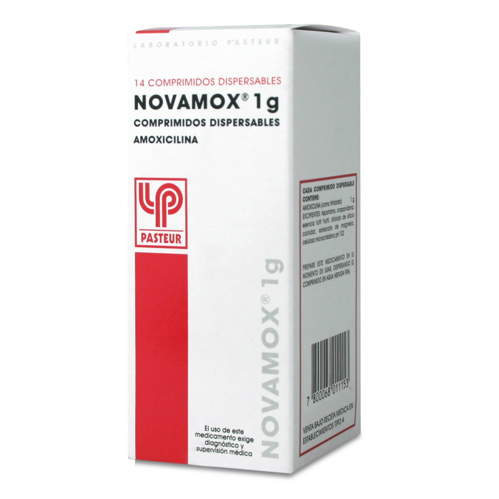 Novamox Amoxicilina 1000 mg 14 Comprimidos Dispersable