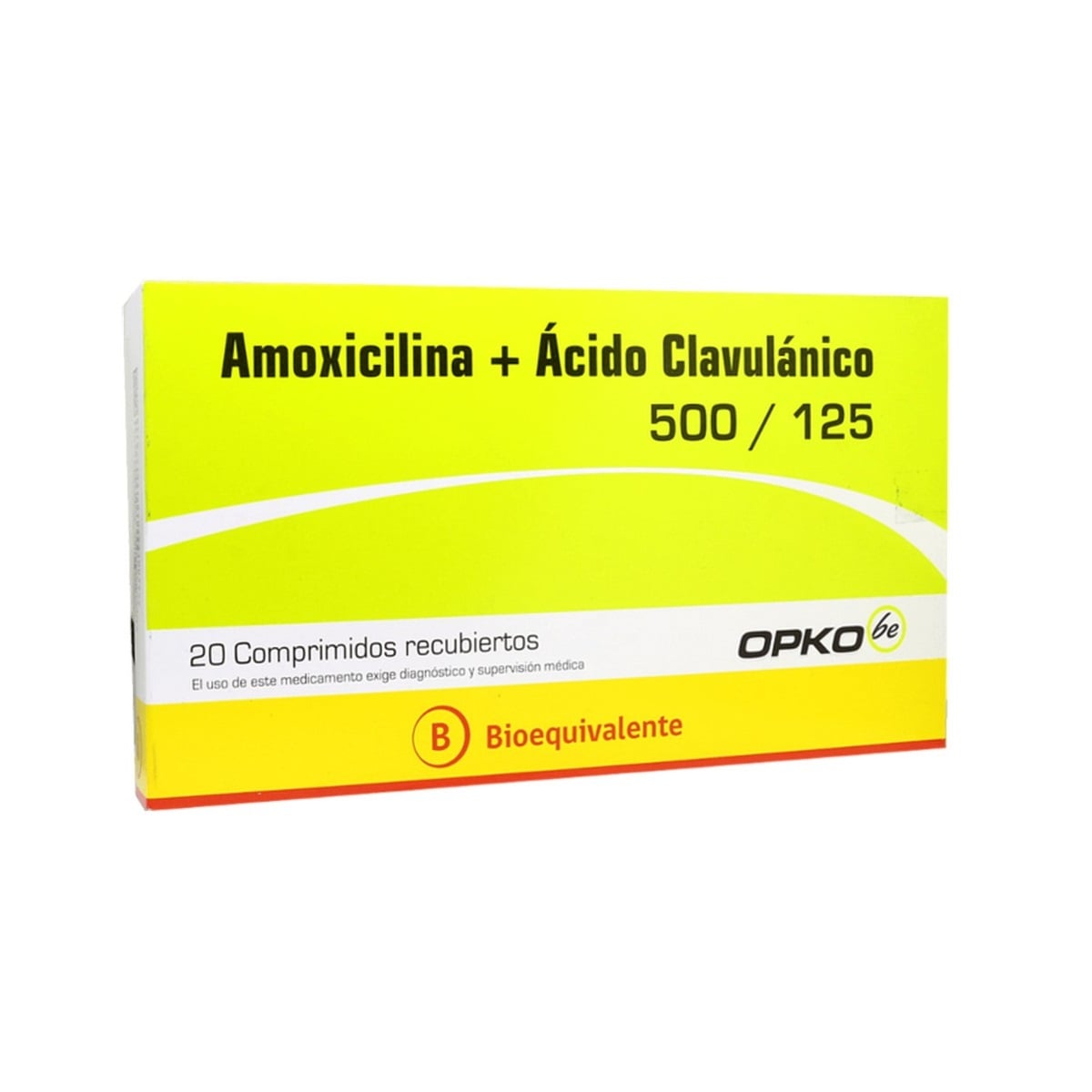 Amoxicilina 500 mg + Acido Clavulánico 125 mg 20 Comprimidos