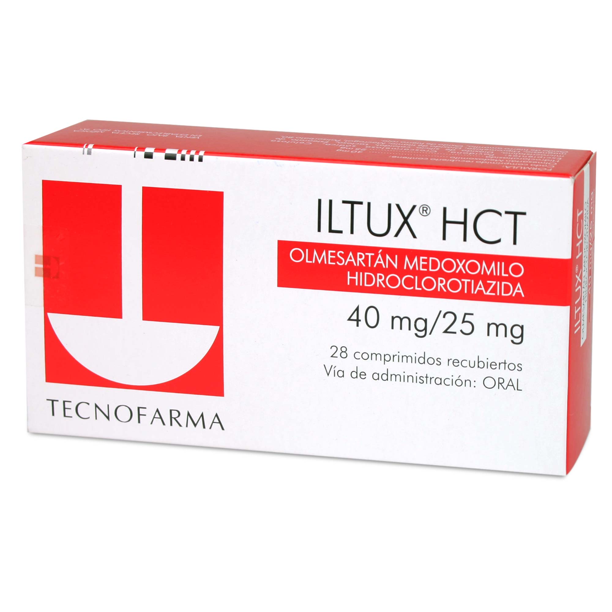 Iltux HCT Olmesartan 40 mg Hidroclorotiazida 25 mg 28 Comprimidos