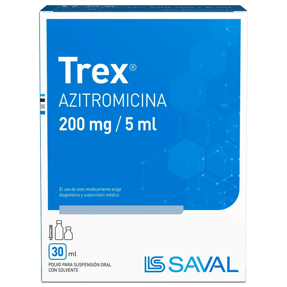 Trex Azitromicina 200 mg Suspensión 30 mL