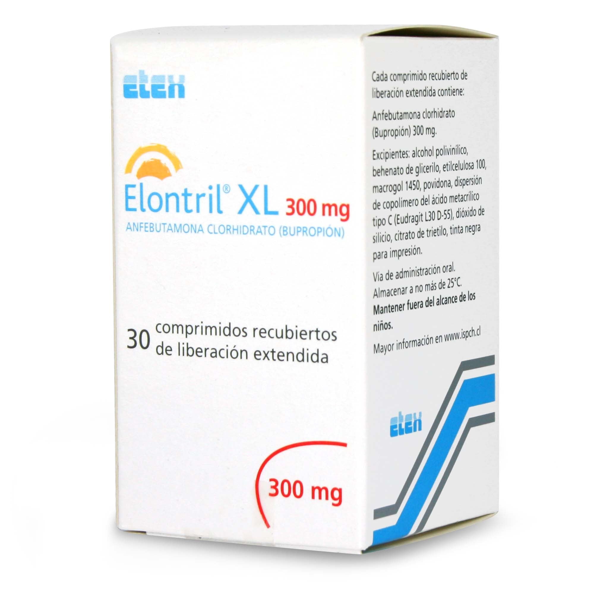 Elontril Xl Bupropion (Anfebutamona) 300 mg 30 Comprimidos