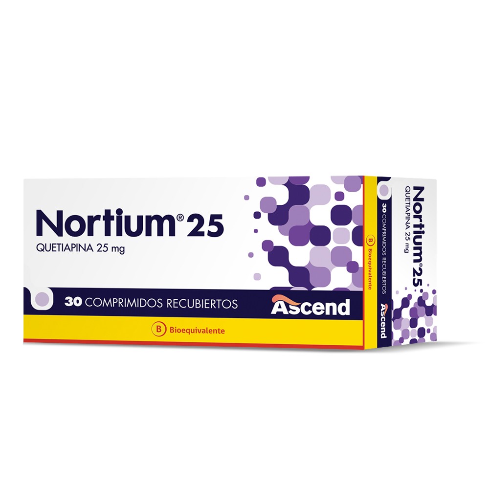 Nortium 25 Quetiapina 25 mg 30 Comprimidos