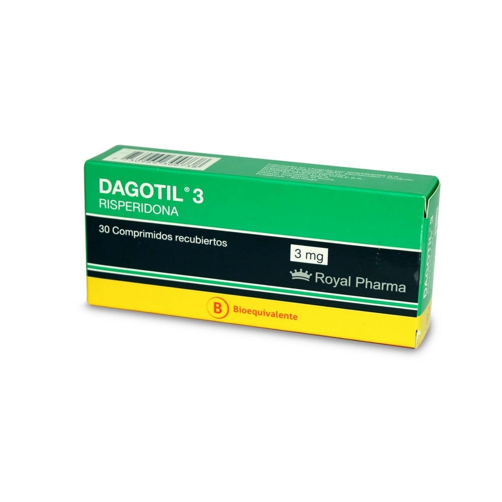 Dagotil 3 Risperidona 3 mg 30 Comprimidos