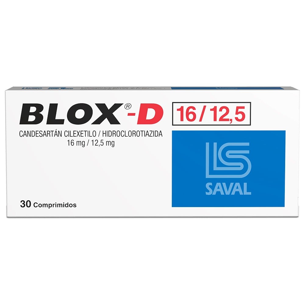 Blox-D Candesartan 16 mg 30 Comprimidos