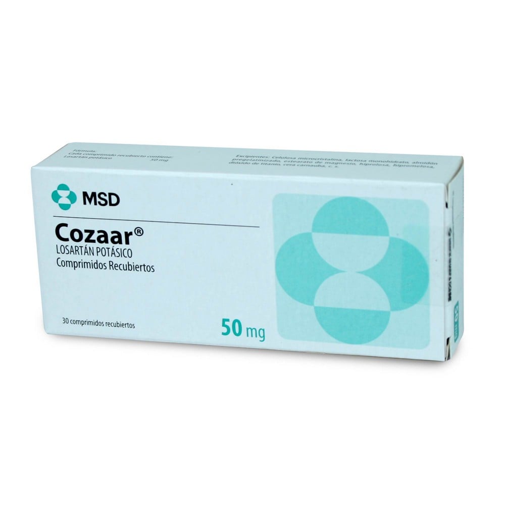 Cozaar Losartan Potasico 50 mg 30 Comprimidos
