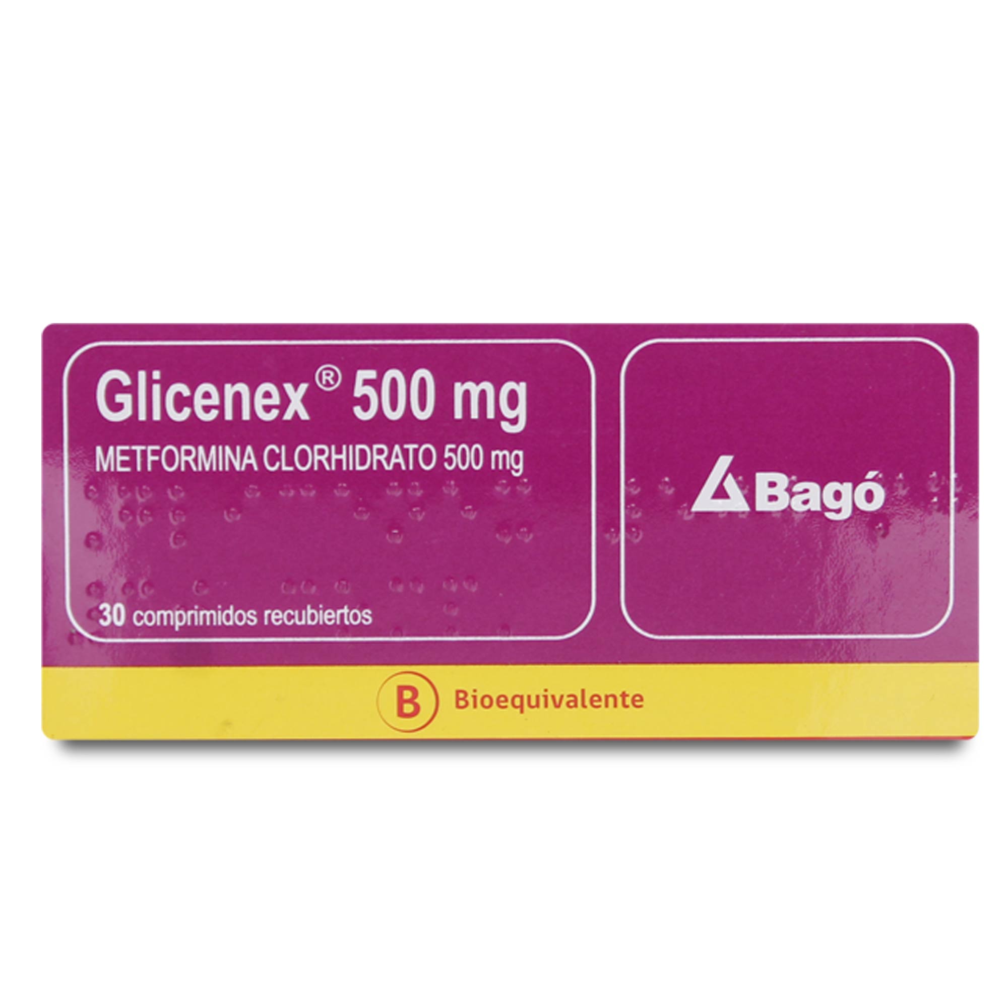 Glicenex Metformina 500 mg Comprimidos Recubiertos