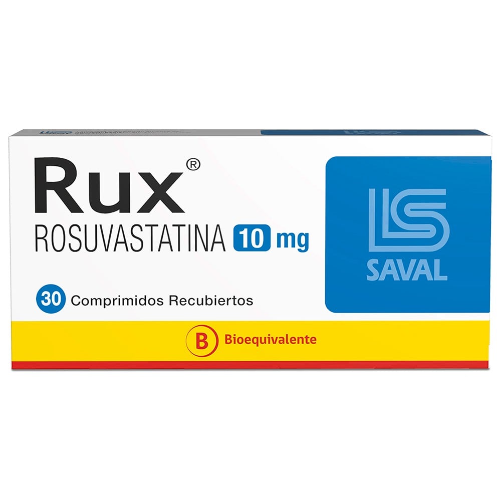 Rux Rosuvastatina 10 mg 30 Comprimidos Recubiertos