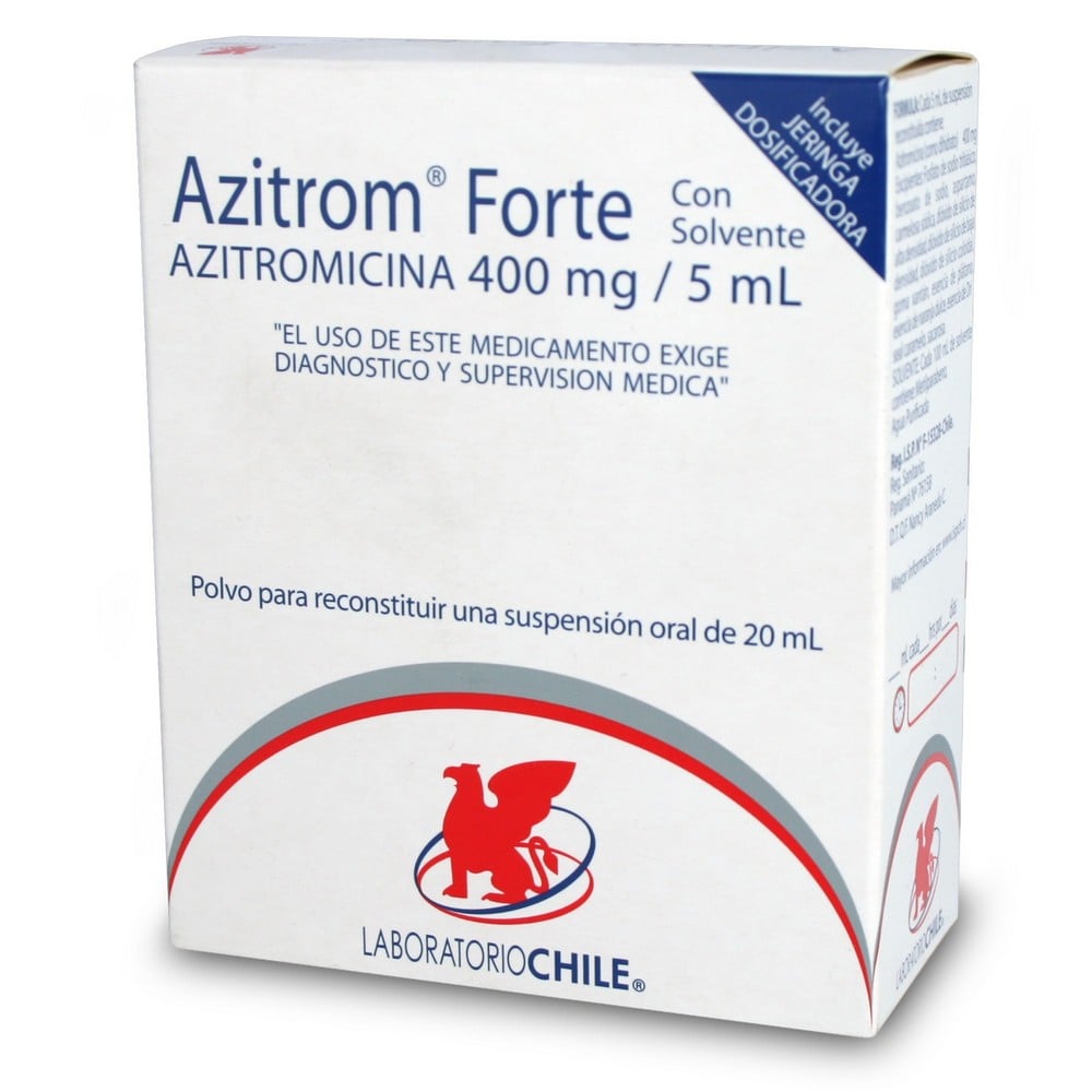 Azitrom Forte Azitromicina 400 mg / 5 mL Suspensión 30 mL + Jeringa Dosificadora