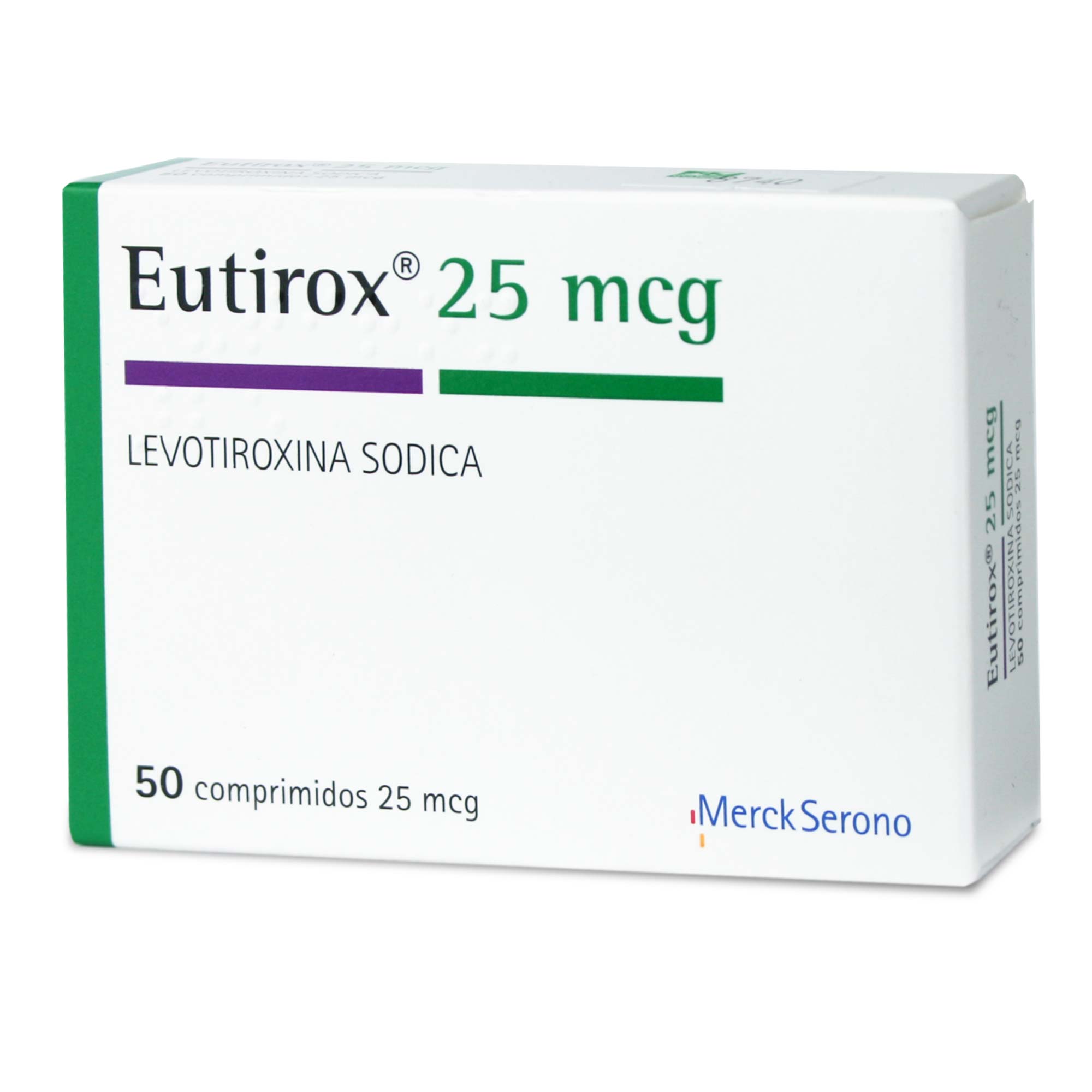 Eutirox 25 Levotiroxina 25 mcg 50 Comprimidos