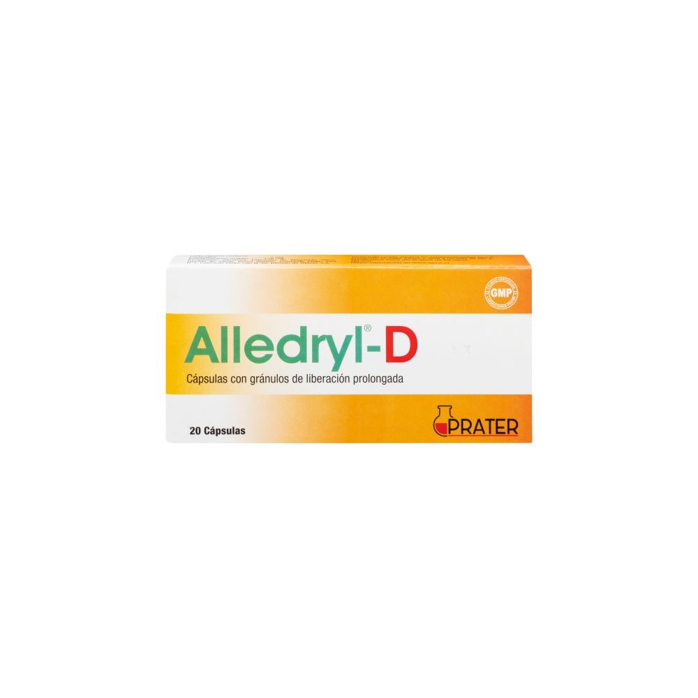 Alledryl-D Pseudoefedrina 120 mg 20 Cápsulas