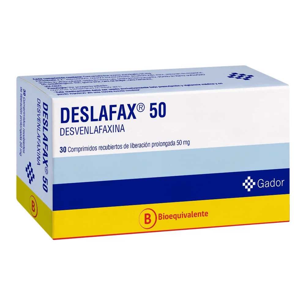 Deslafax Desvenlafaxina 50 mg 30 Comprimidos