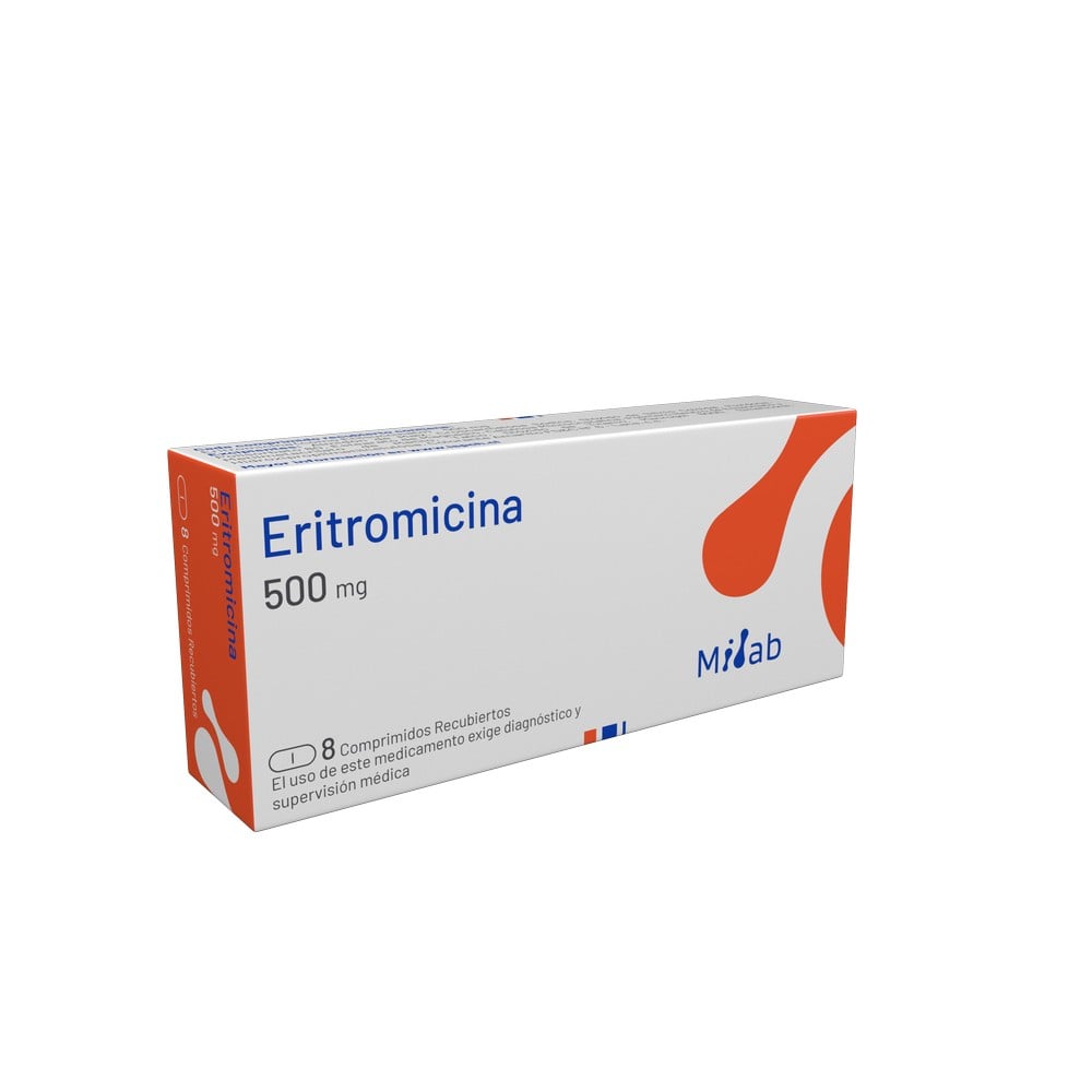 Eritromicina 500 mg 8 Comprimidos
