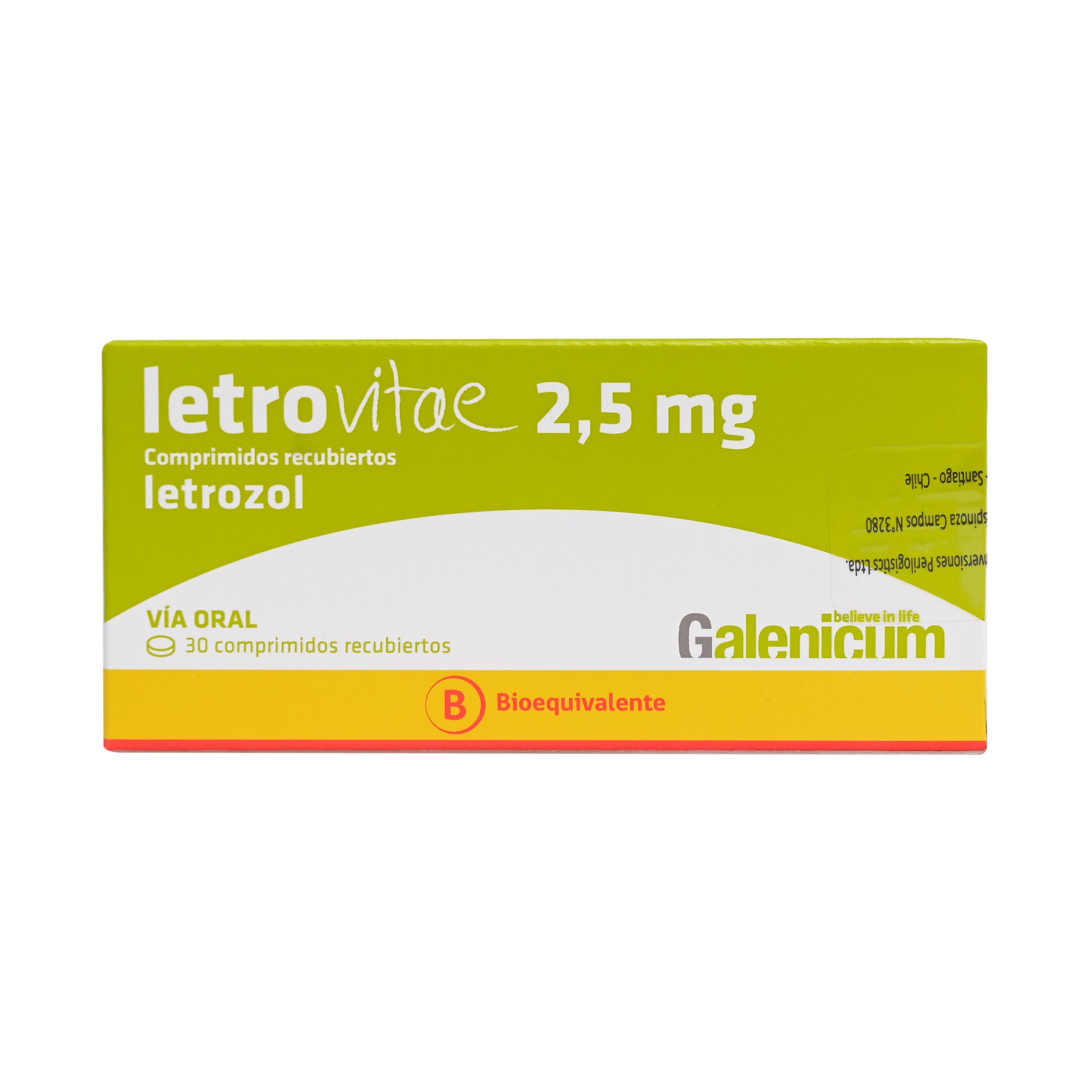 Letrovitae Letrozol 2,5 mg 30 Comprimidos Recubiertos