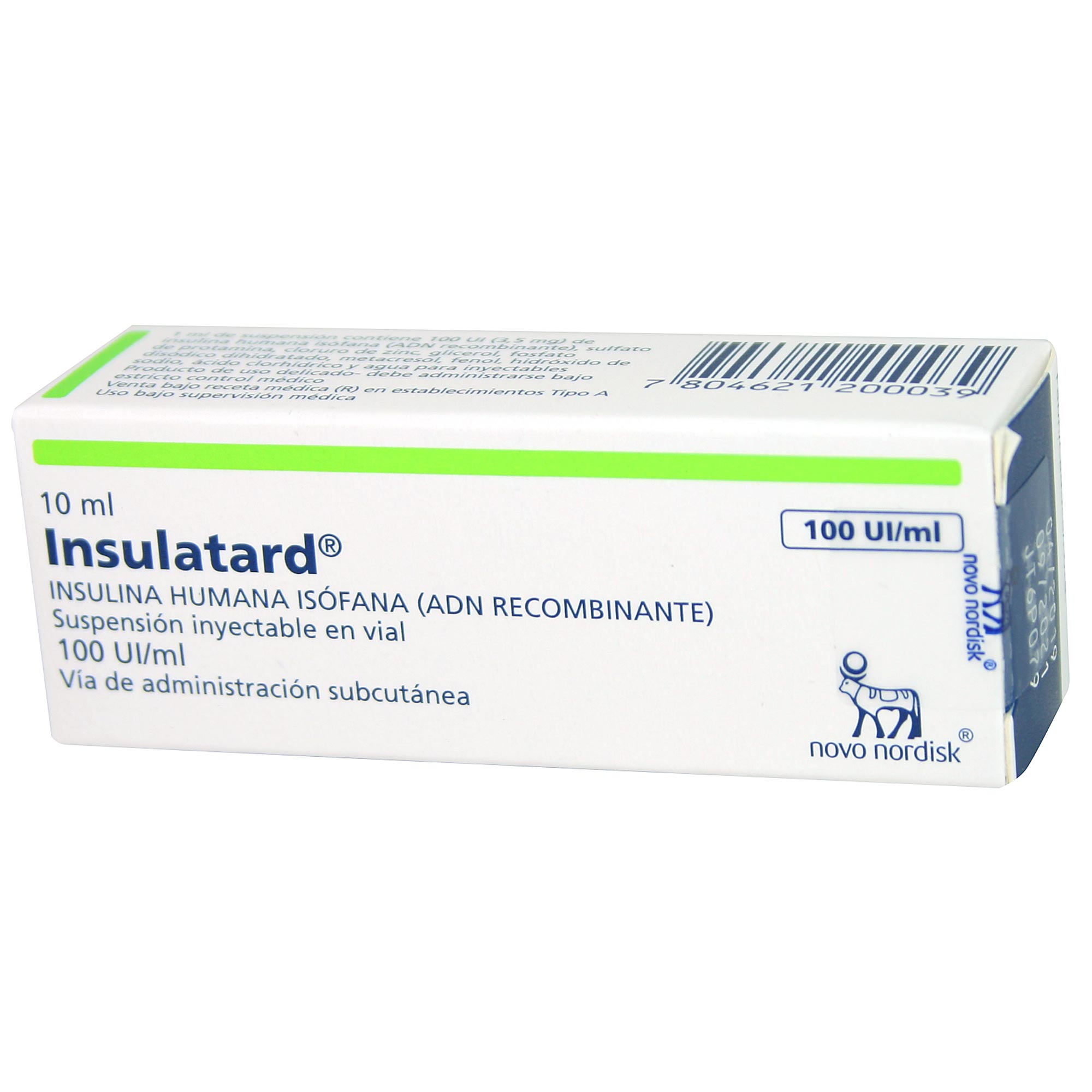 INSULINA INSULATARD SUSPENSIÓN INYECTABLE 100 UI/mL