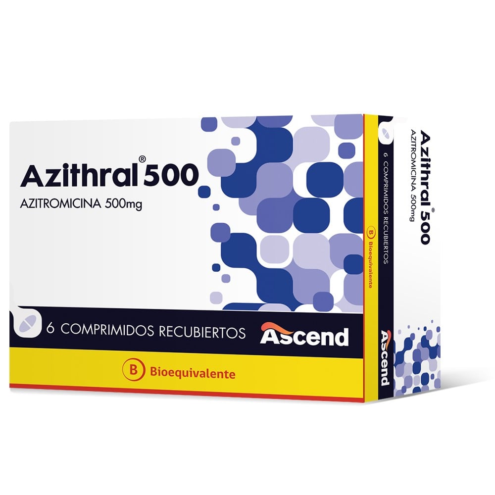 Azithral 500 Azitromicina 500 mg 6 Comprimidos Recubiertos