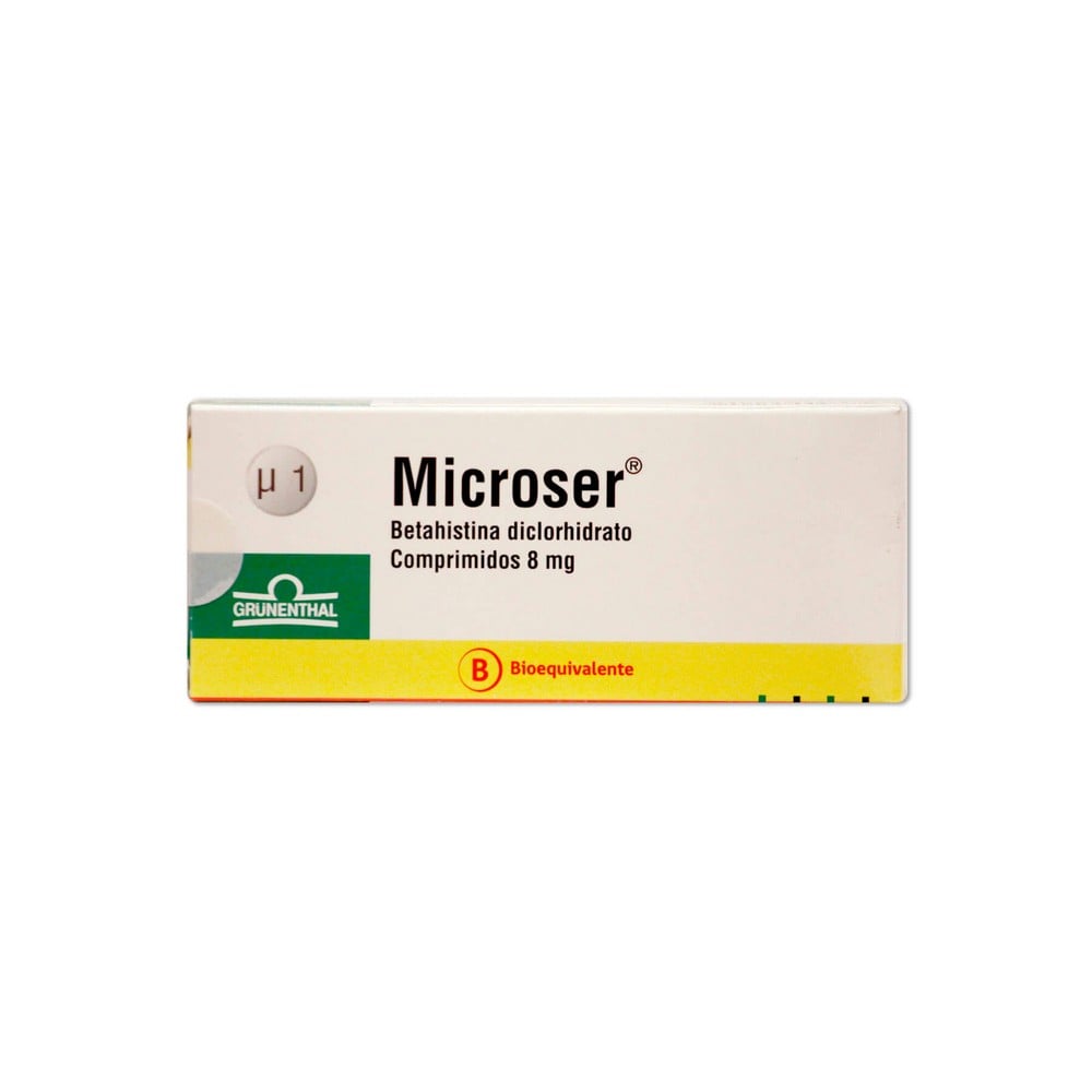 Microser Betahistina 8 mg 60 Comprimidos