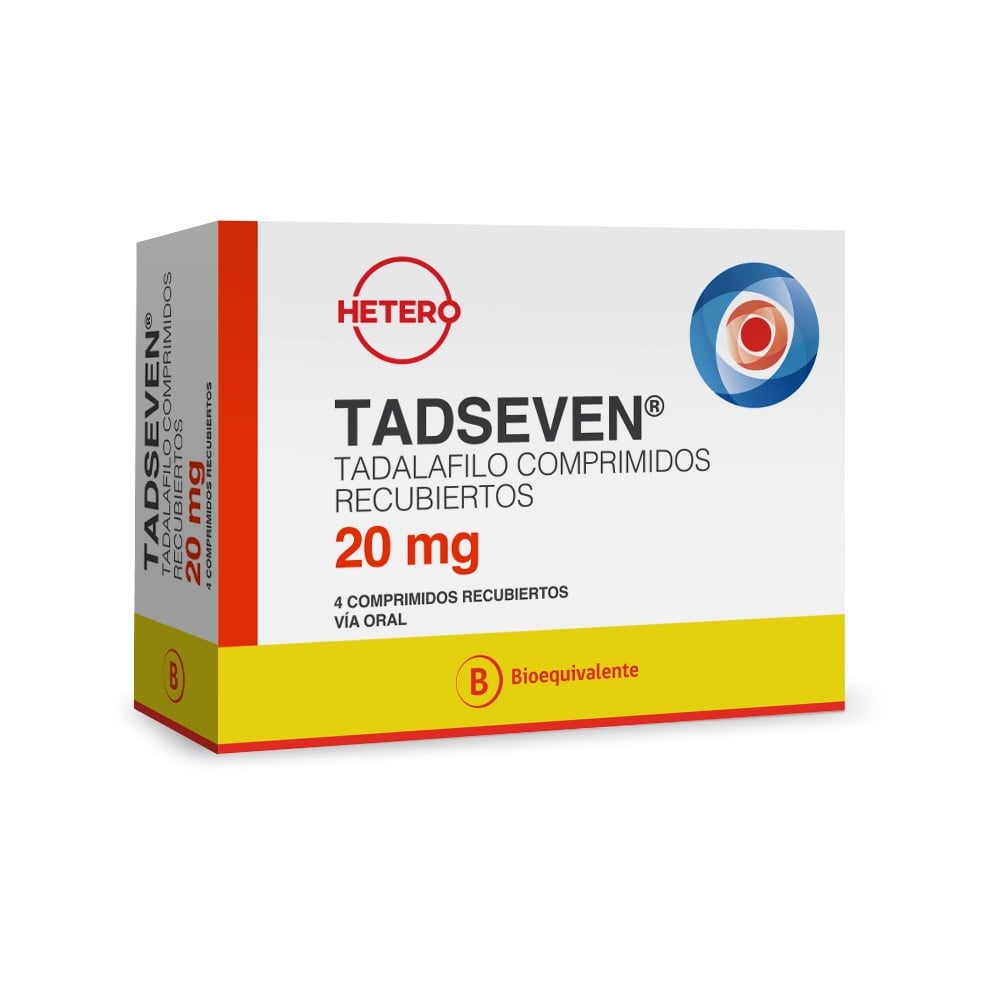 TADSEVEN COMPRIMIDOS RECUBIERTOS 20 mg (TADALAFILO)