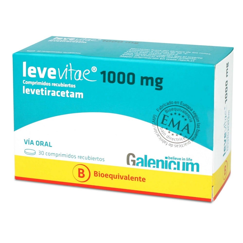 Levevitae Levetiracetam 1000 mg 30 Comprimidos