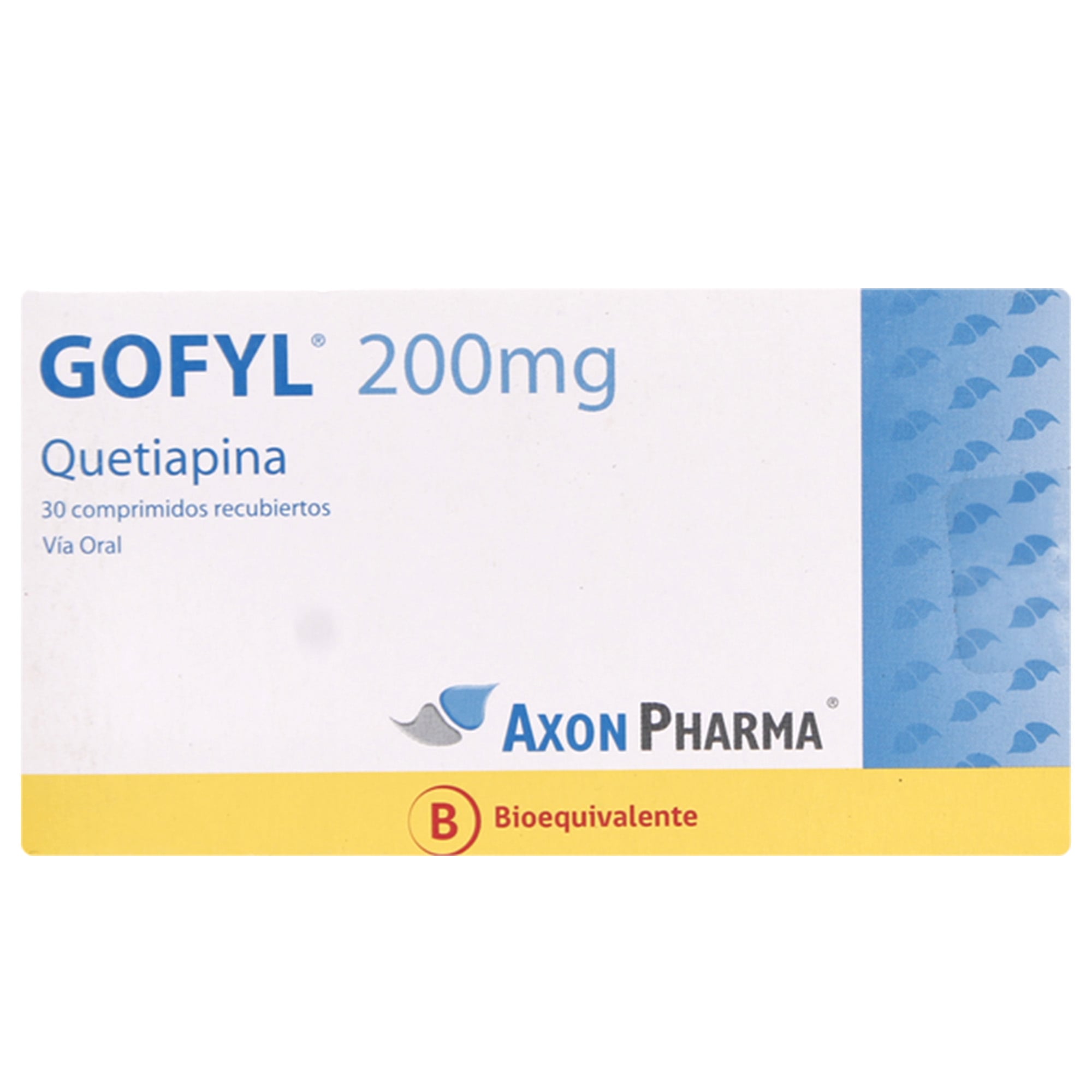 Gofyl Quetiapina 200 mg 30 Comprimidos Recubierto