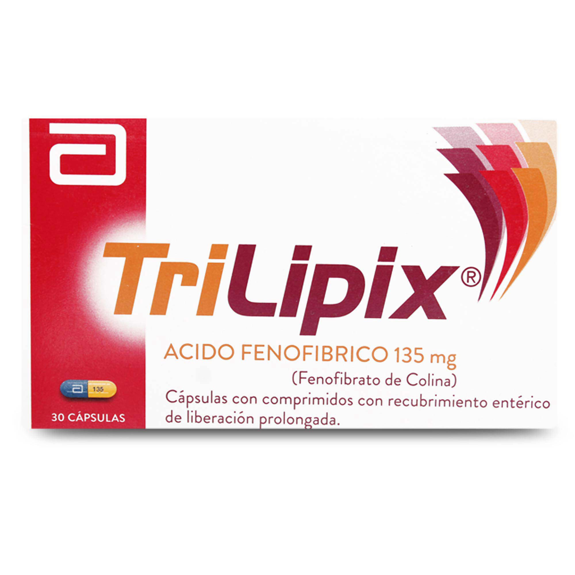 Trilipix  Fenofibrato 135 mg 30 Cápsulas