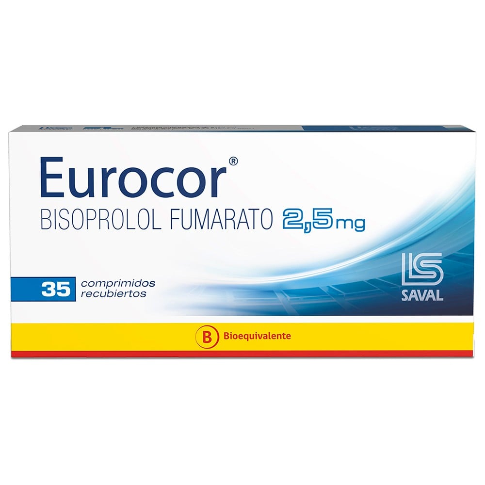 Eurocor Bisoprolol 2,5 mg 35 Comprimidos Recubiertoss