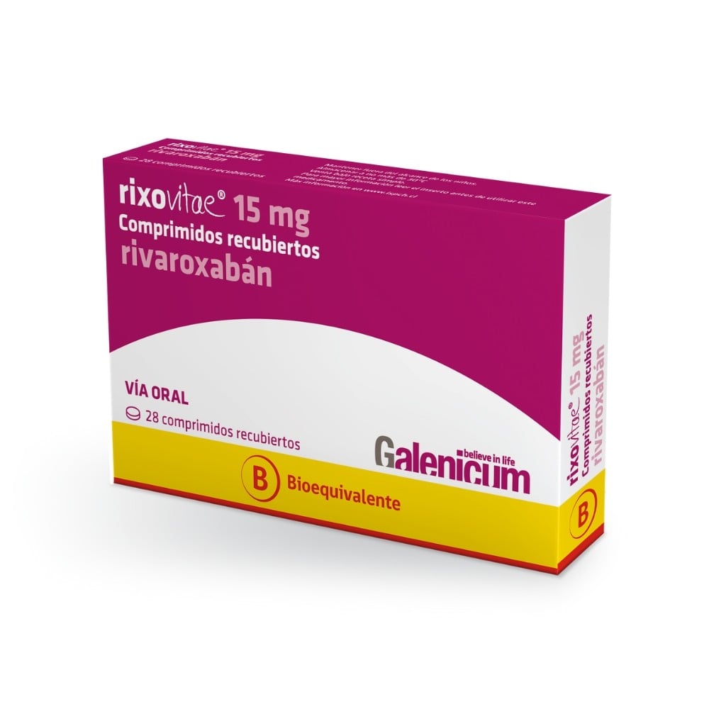 Rixovitae Rivaroxabán 15 mg 28 Comprimidos Recubiertos