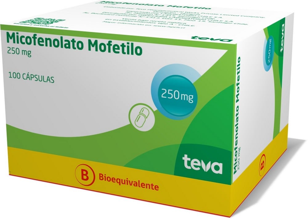 Micofenolato Mofetilo 250 mg 100 Cápsulas