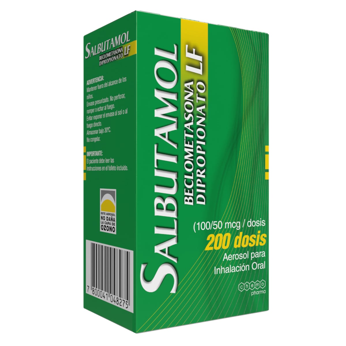 SALBUTAMOL + BECLOMETASONA DIPROPIONATO AEROSOL PARA INHALACIÓN BUCAL (100/50) mcg/dosis