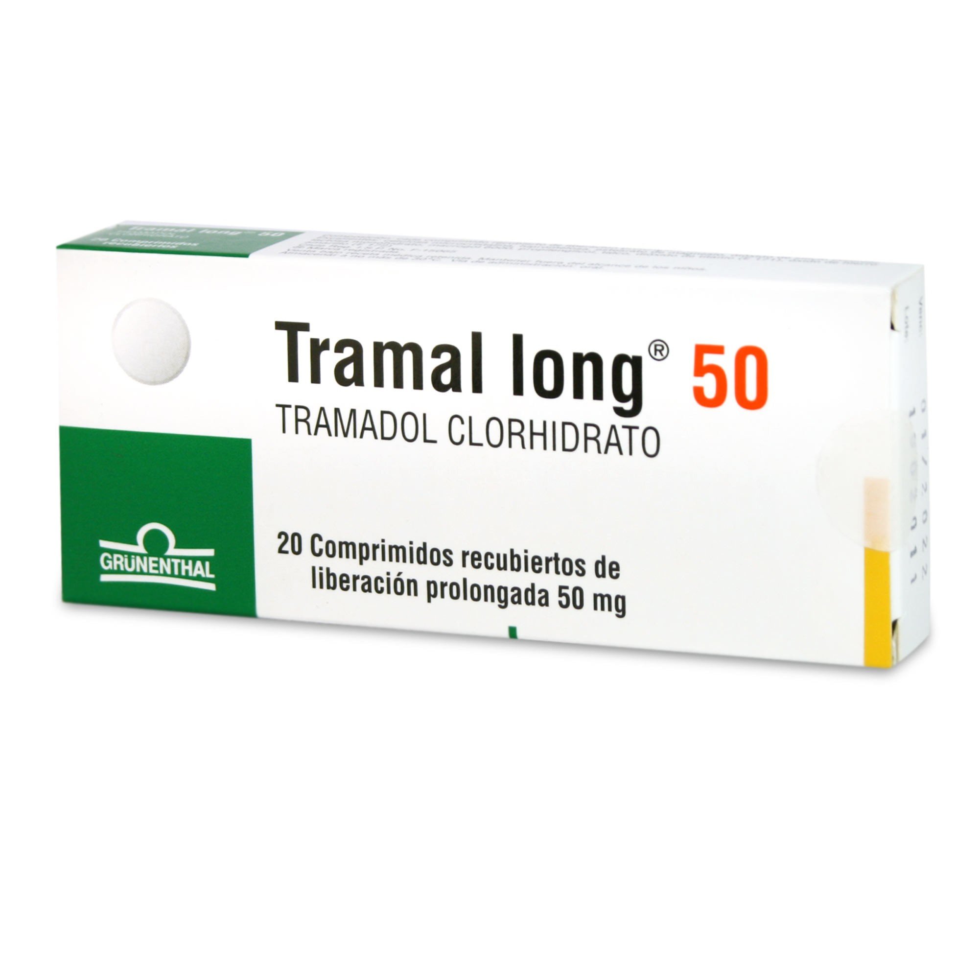 Tramal Long Tramadol Clorhidrato 50 mg 20 Comprimidos