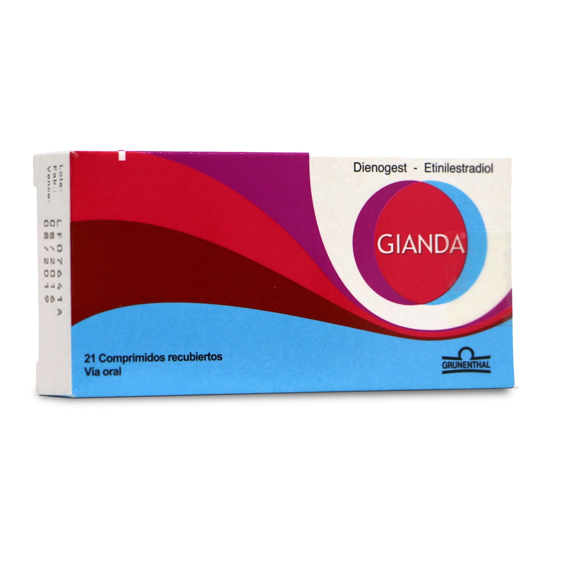 Gianda Dienogest 2 mg Etinilestradiol 30 mcg 21 Comprimidos Recubiertos