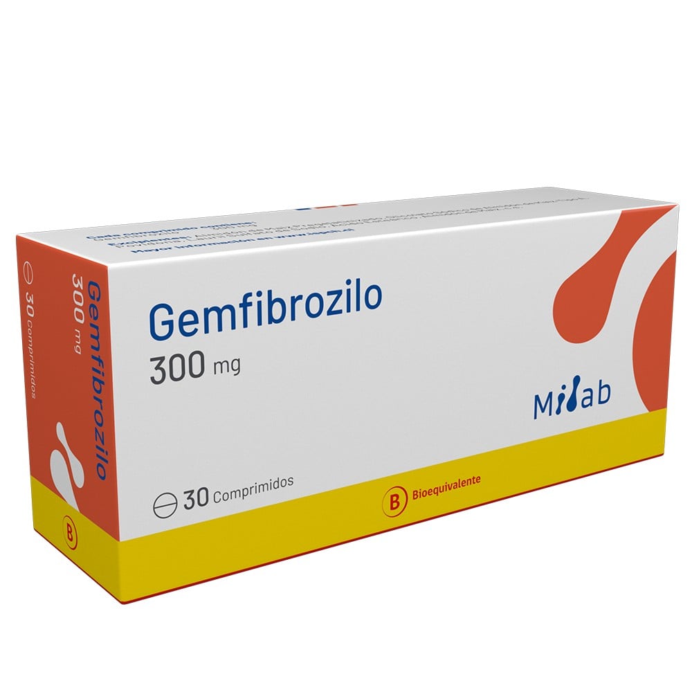 Gemfibrozilo 300 mg 30 Comprimidos