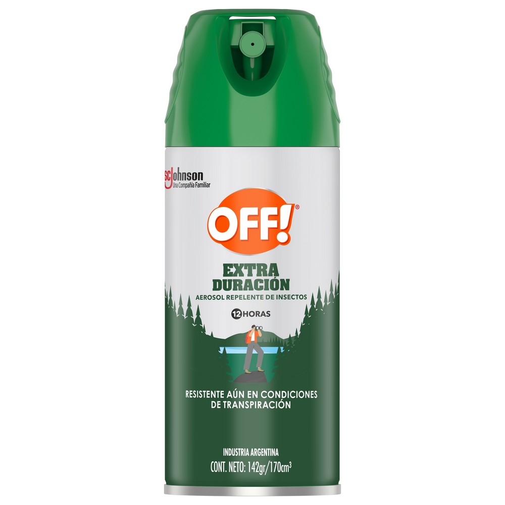Off Extra Duración 12 Horas Aerosol Repelente de Insectos Resistente a Transpiración 170mL