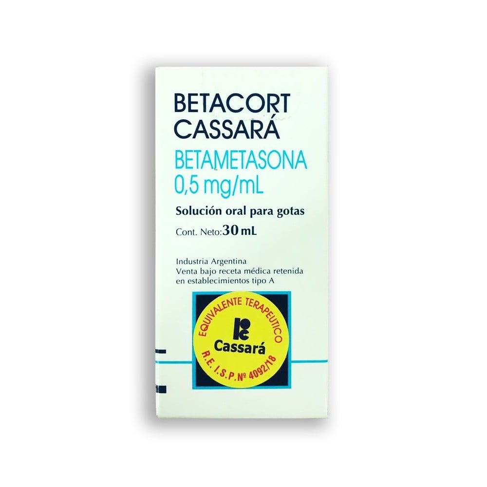 Betacort Cassara Betametasona 0,5 mg / mL Solucion Oral para Gotas 30 mL