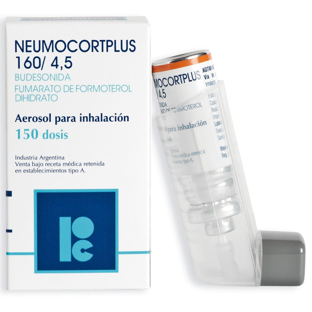 Neumocortplus 160/4,5 Budesonida  160 mcg Inhalador Bucal 150 Dosis