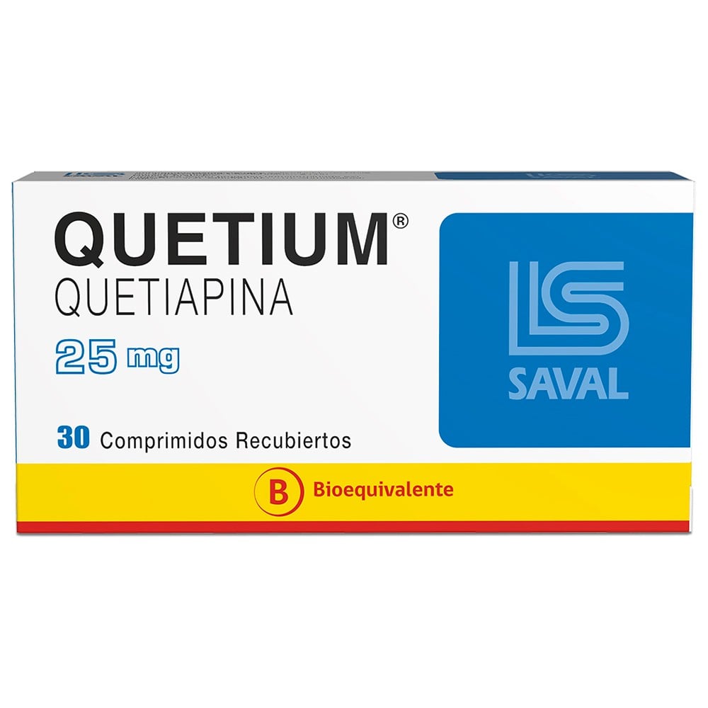 Quetium Quetiapina 25 mg 30 Comprimidos