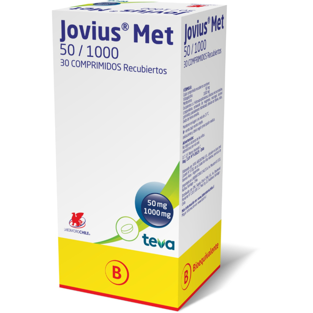 Jovius Met (50/1000 mg) 30 comprimidos