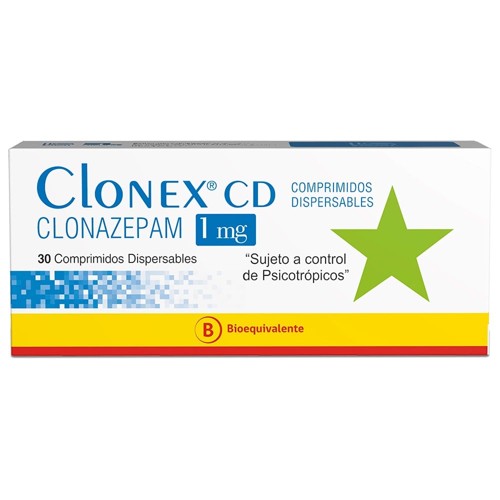 CLONEX CD COMPRIMIDOS DISPERSABLES 1 mg (CLONAZEPAM)