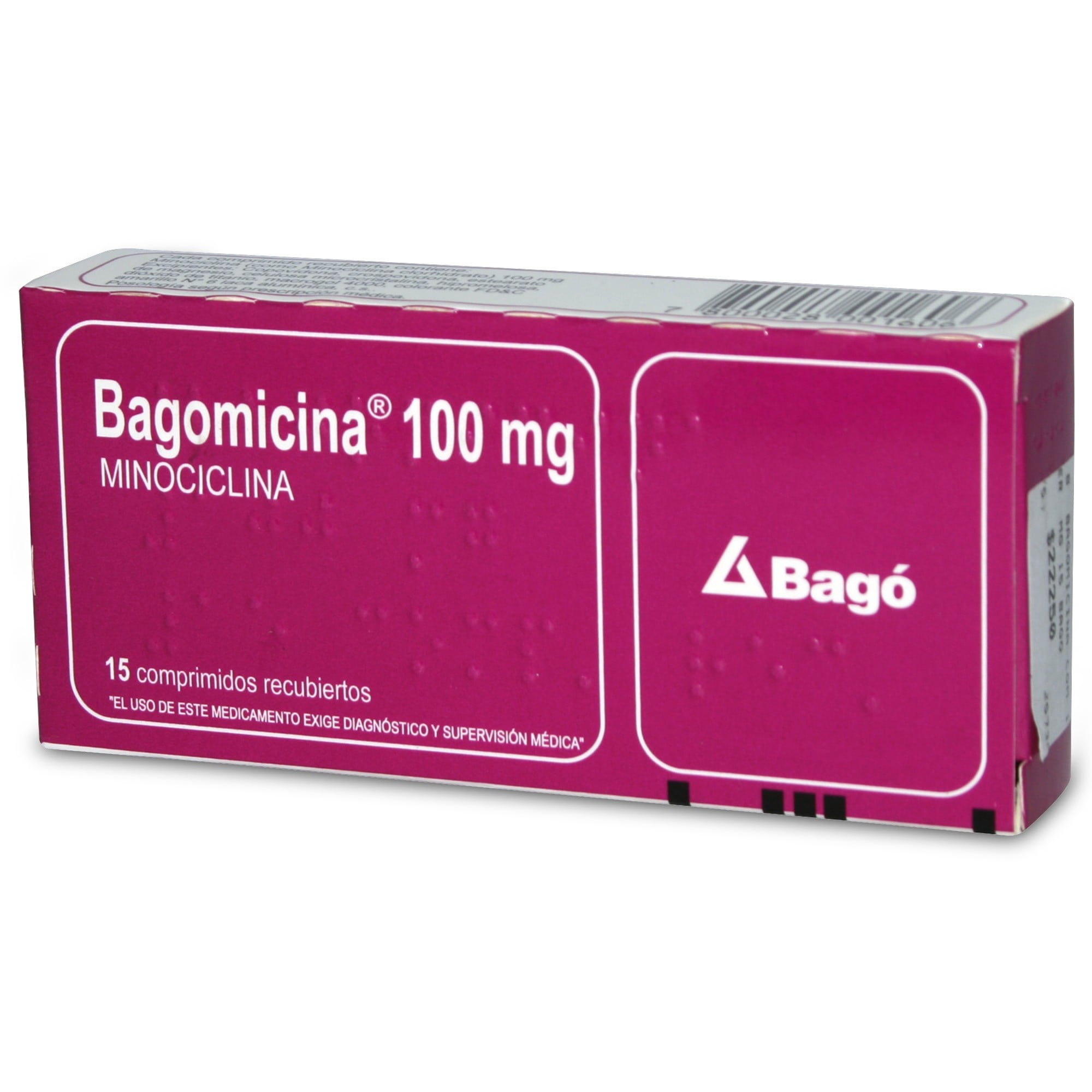Bagomicina Minociclina 100 mg 15 Comprimidos Recubierto