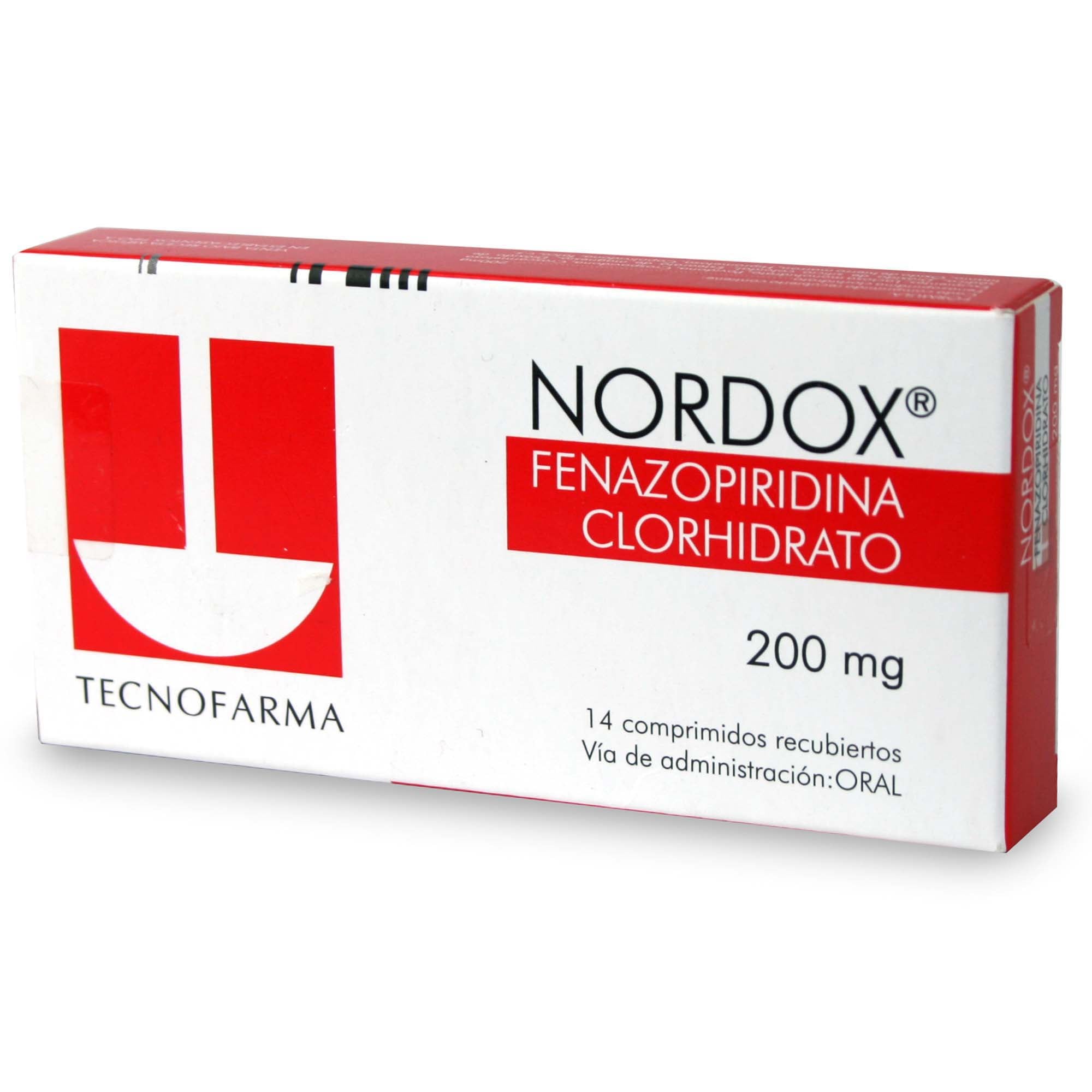 Nordox Fenilazodiaminopiridina 200 mg 14 Comprimidos