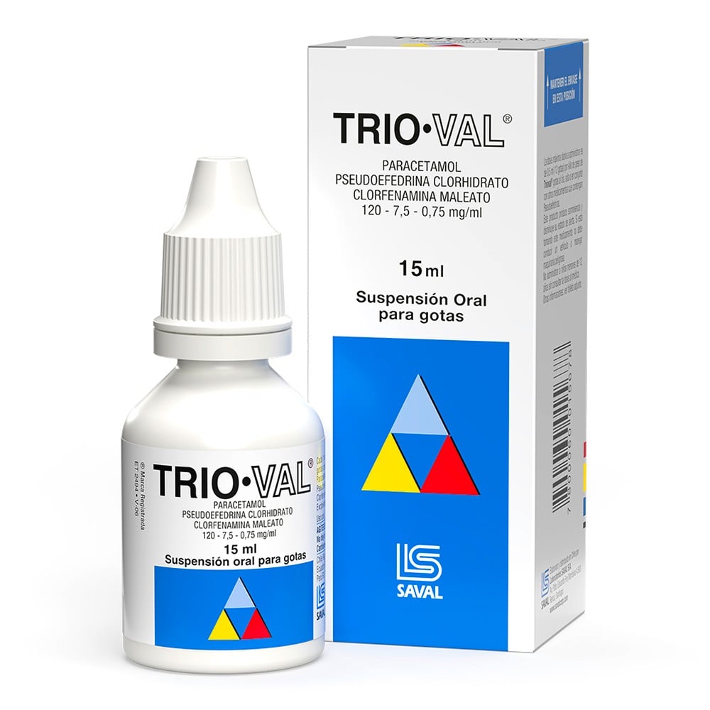 Trio-Val Paracetamol 120 mg Gotas 15 mL