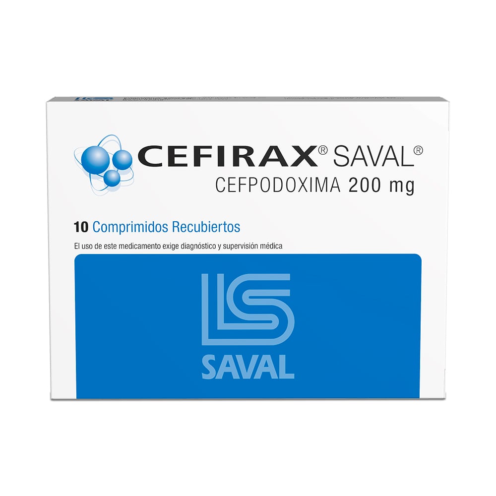 Cefirax Cefpodoxima 200 mg 10 Comprimidos Recubierto