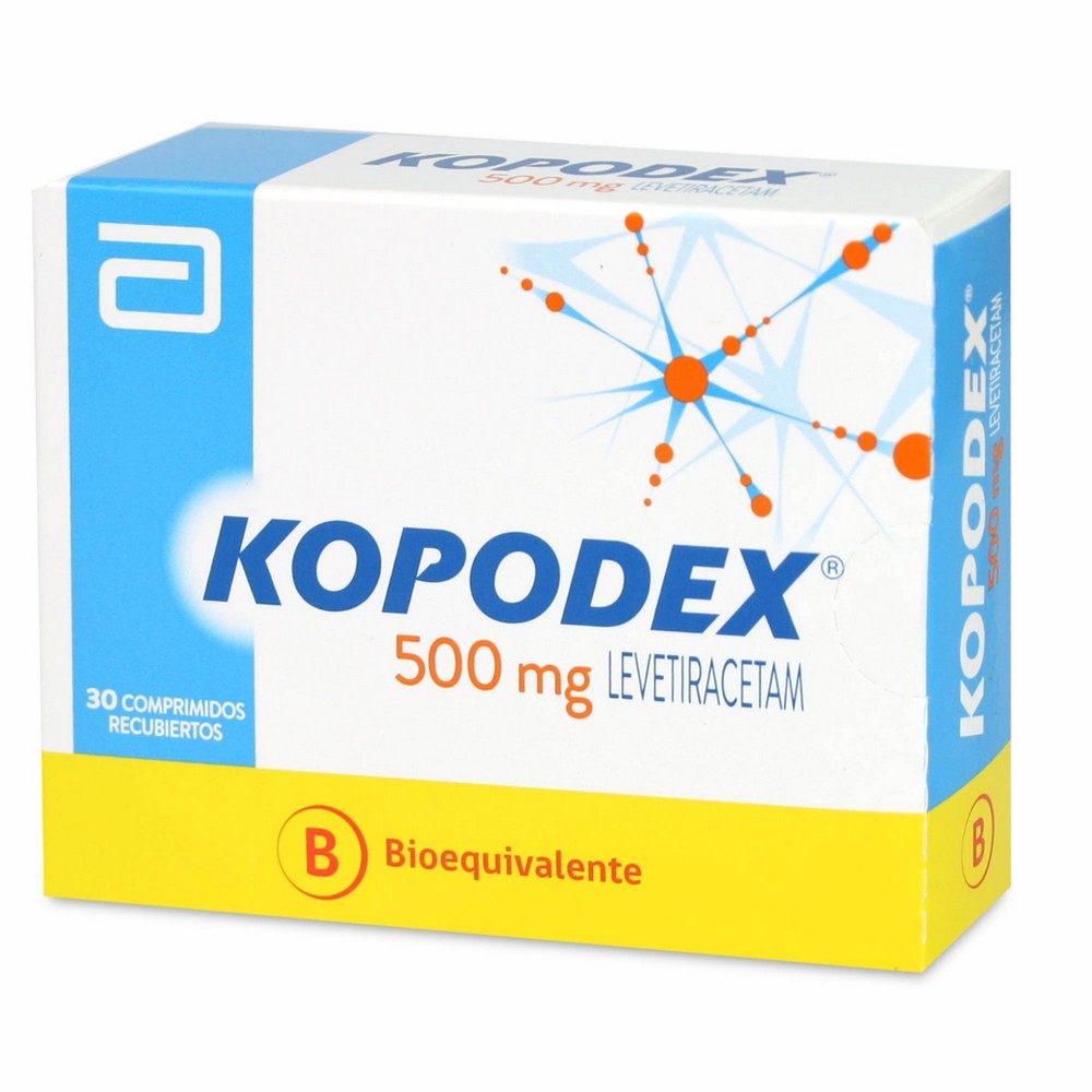 Kopodex Levetiracetam 500 mg 30 Comprimidos