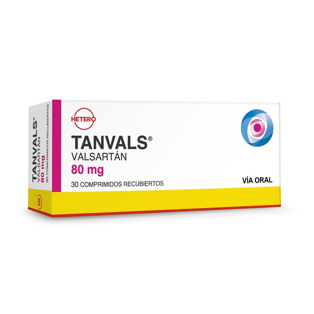 TANVALS COMPRIMIDOS RECUBIERTOS 80 mg (VALSARTÁN)