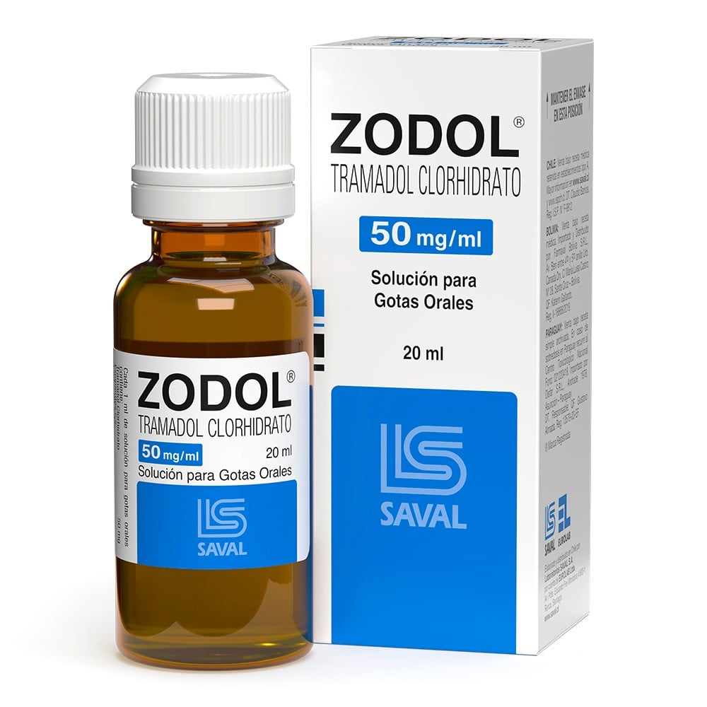 Zodol Tramadol Clorhidrato 50 mg Gotas 20 mL