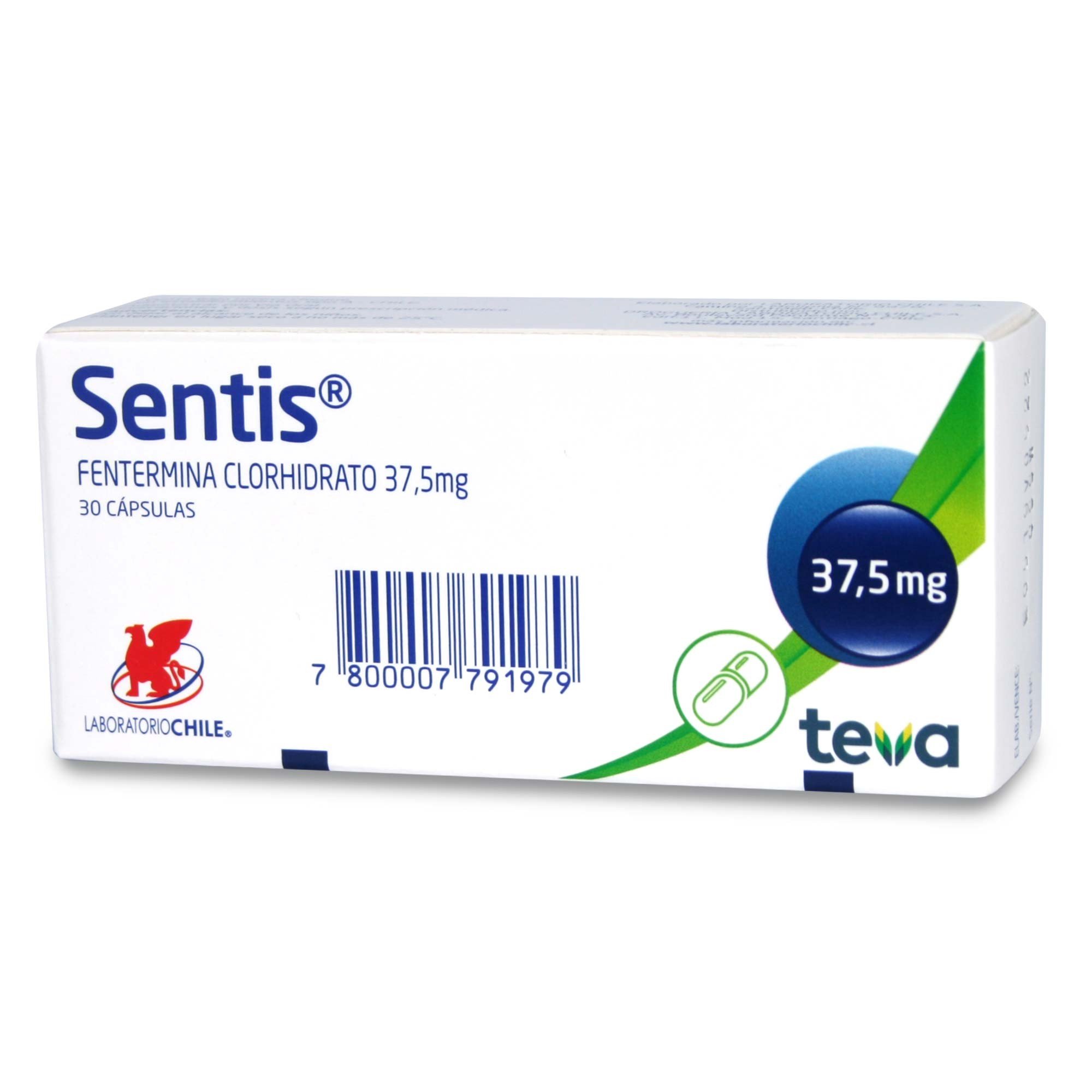 SENTIS CÁPSULAS 37,5 mg (FENTERMINA CLORHIDRATO)