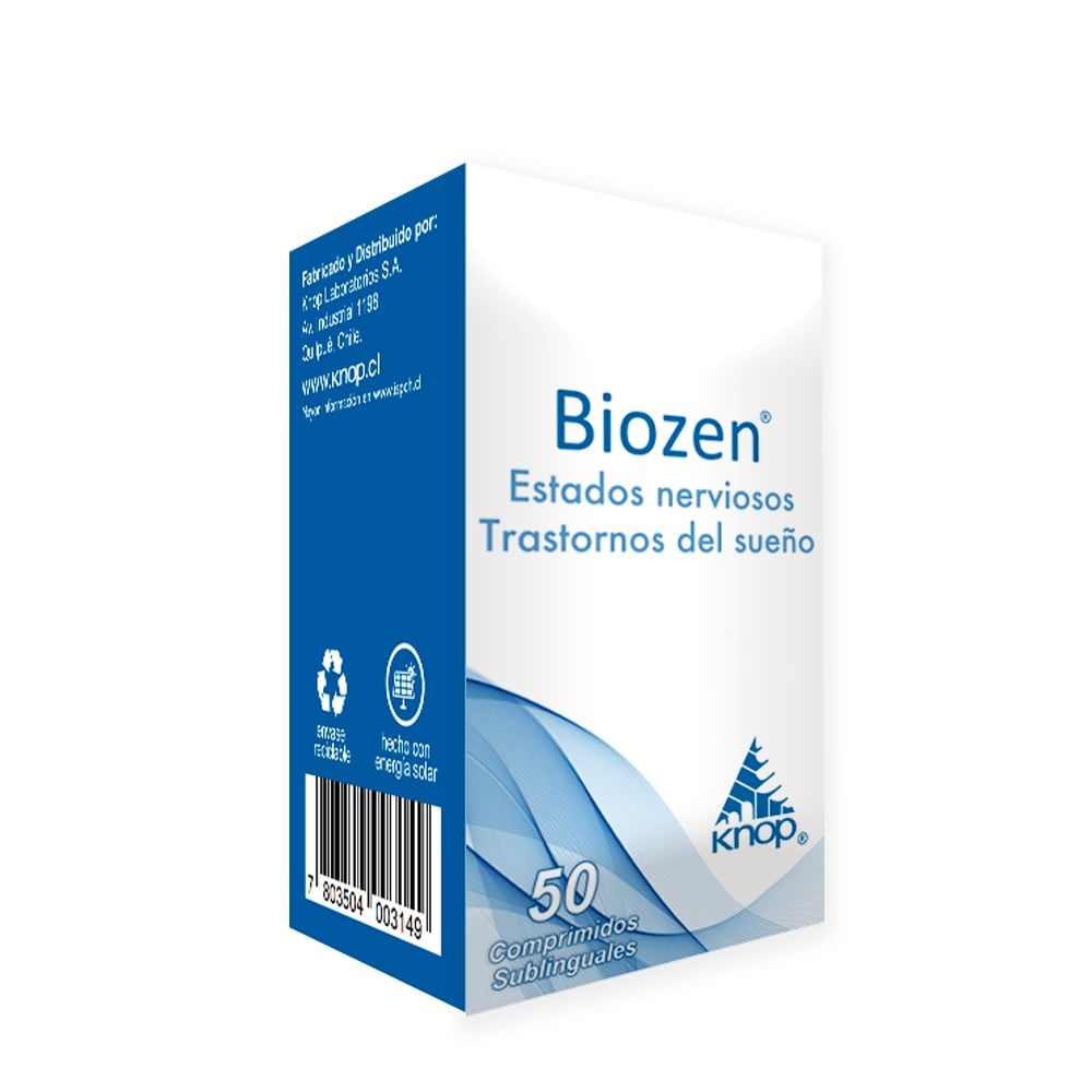 Biozen Passiflora D2 0,45 Mg Avena D2 0,45 Mg Coffea D12 0,45 Mg Valeriana D4 0,45 Mg 50 Comprimidos Sublinguales