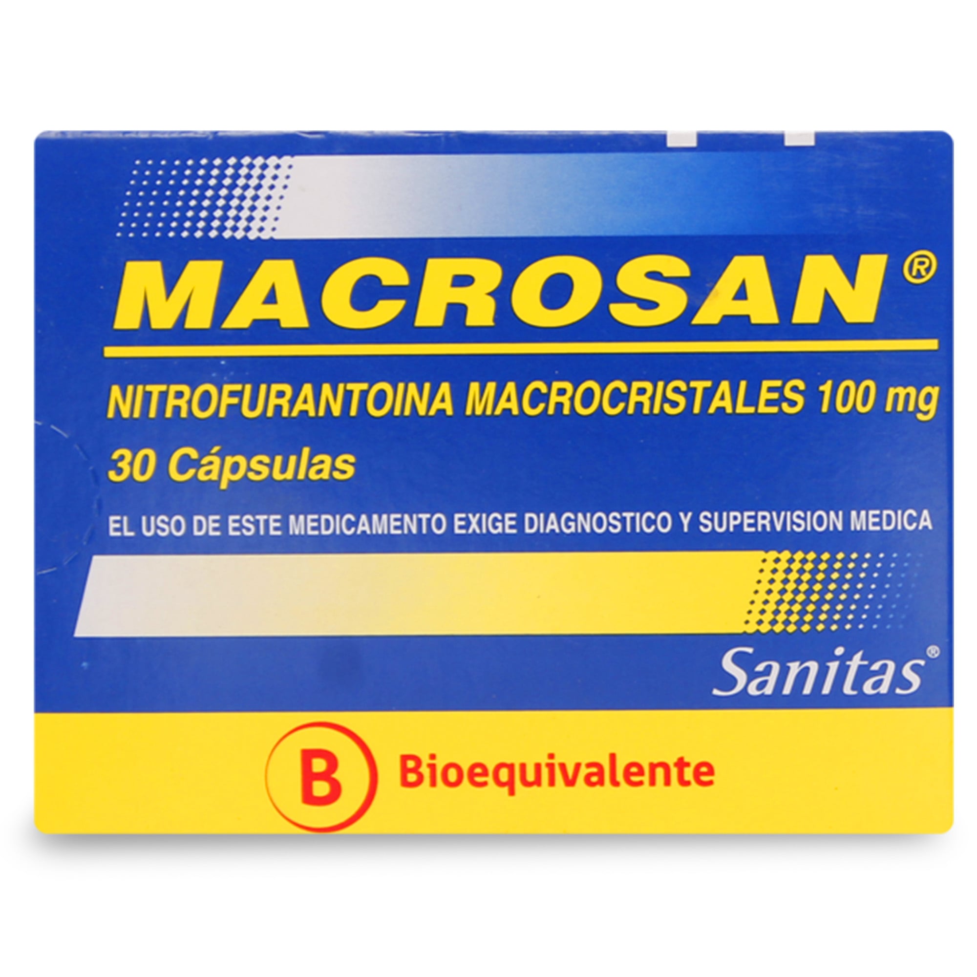 Macrosan Nitrofurantoina 100 mg 30 Cápsulas