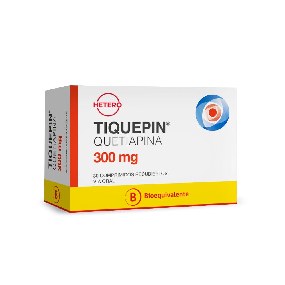 TIQUEPIN COMPRIMIDOS RECUBIERTOS 300 mg  (QUETIAPINA)