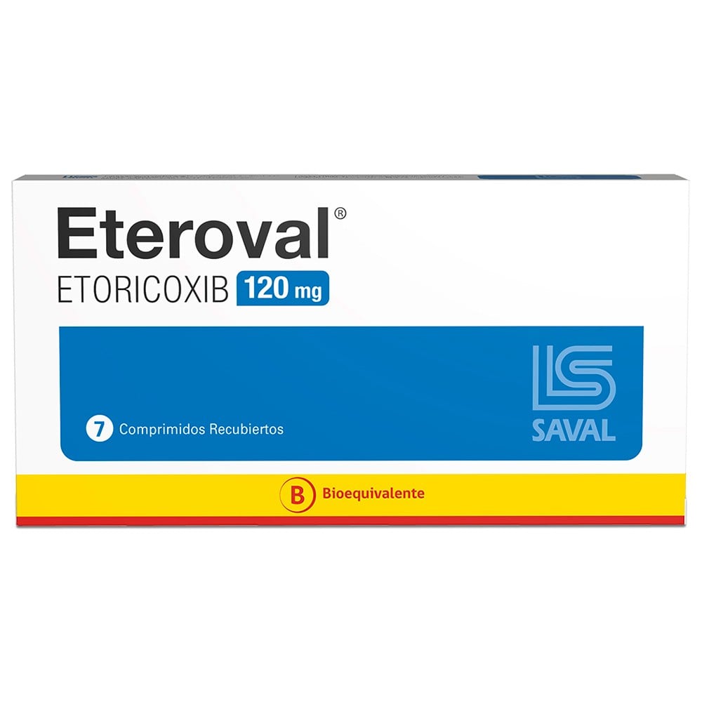 Eteroval Etoricoxib 120 mg 7 Comprimidos Recubiertos