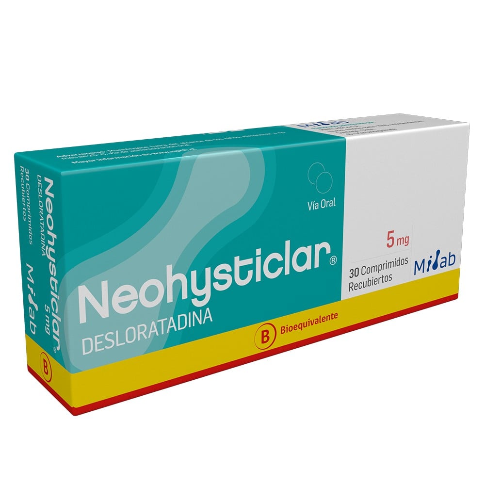 NEOHYSTICLAR COMPRIMIDOS RECUBIERTOS 5 mg (DESLORATADINA)